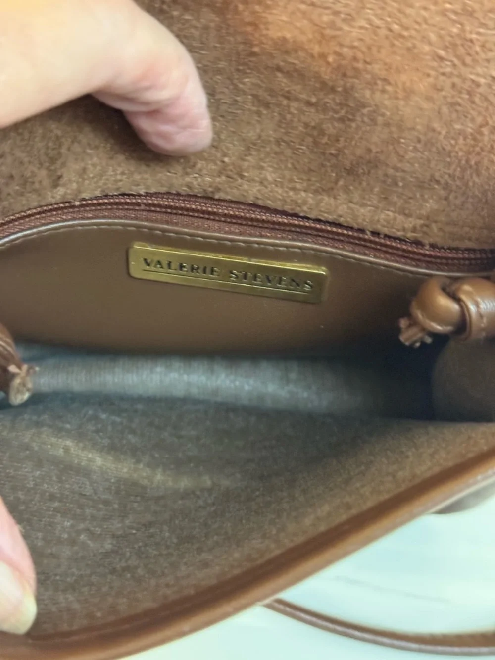 🤎 VINTAGE VALARIE STEVENS TAN LEATHER CROSSBODY BAG!